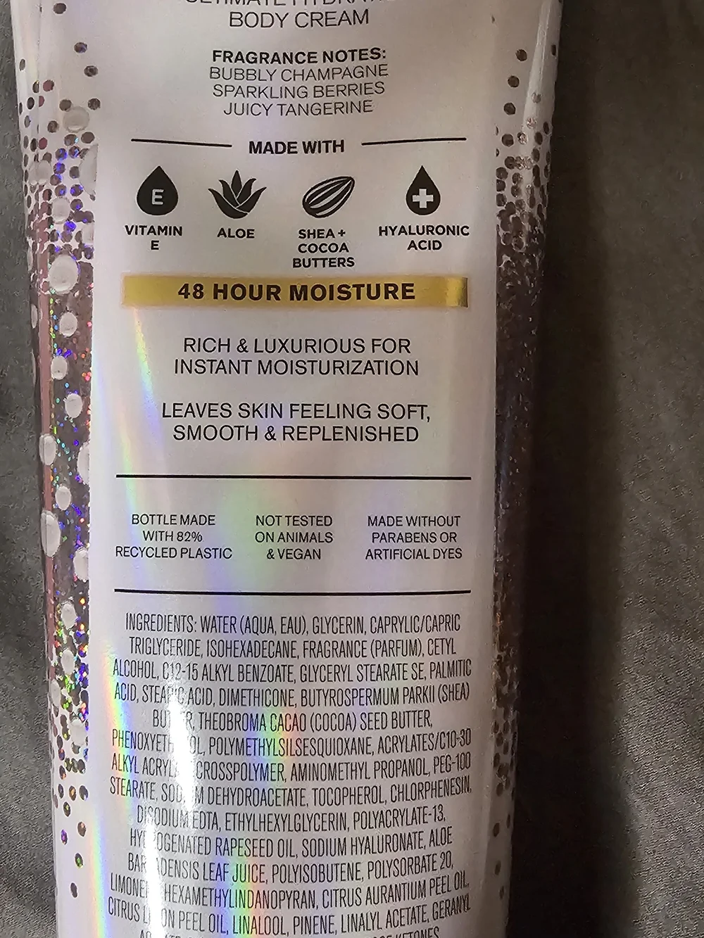 Bath & Body Works Champagne Toast Body Cream - Light Pink & Gold